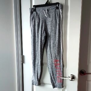 A& Fitch kids gray sweatpants with Red Logo